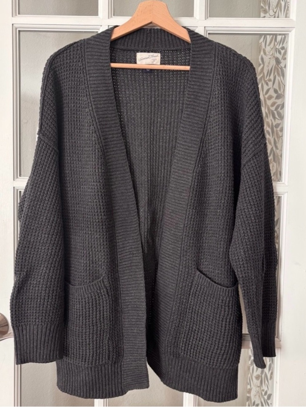 UNIVERSAL THREAD Waffle Knit Cardigan Sweater Sz L